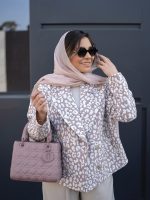 کت ژاکارد پالما صورتی