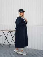 ترنچ کت سورمه ای