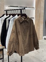 شومیز ملون قهوه ای - Image 3