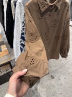 شومیز ملون قهوه ای - Image 4