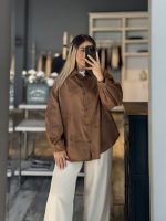 شومیز ملون قهوه ای